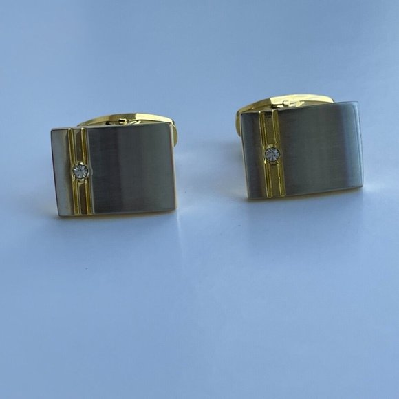 Cuff Links Gold/Silver Tone Fashion Cuff Links Men Jewelry New - Picture 10 of 10